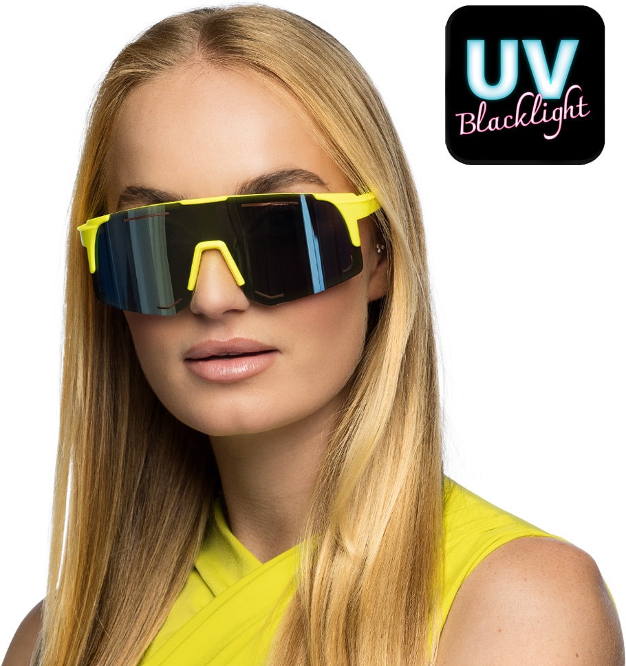 Gele UV Feestbril