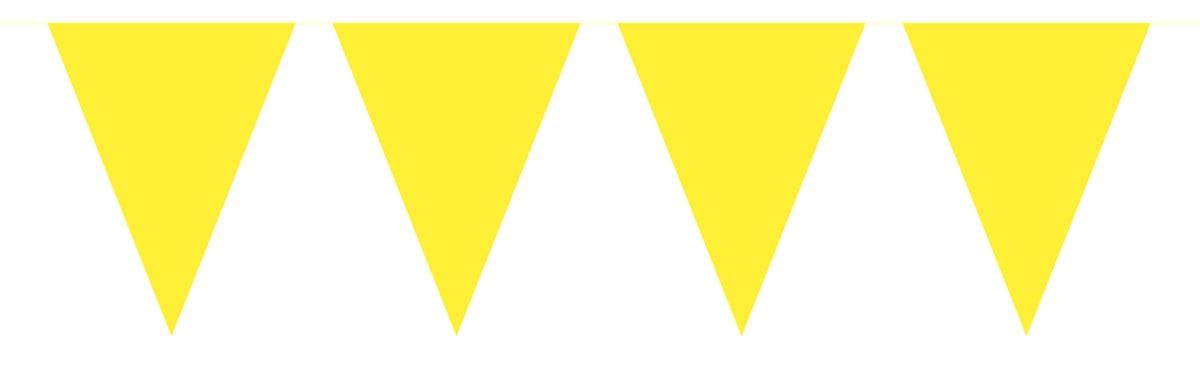 Gele vlaggenlijn 10 meter uni