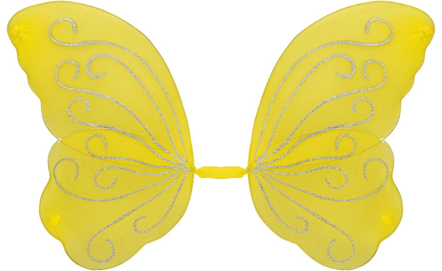 Gele vlinder vleugers glitter