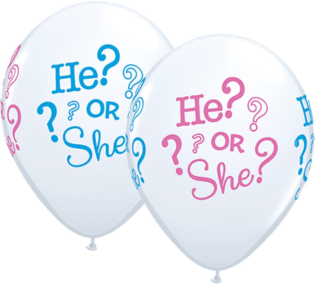 Gender reveal ballonnen 25 stuks 28cm