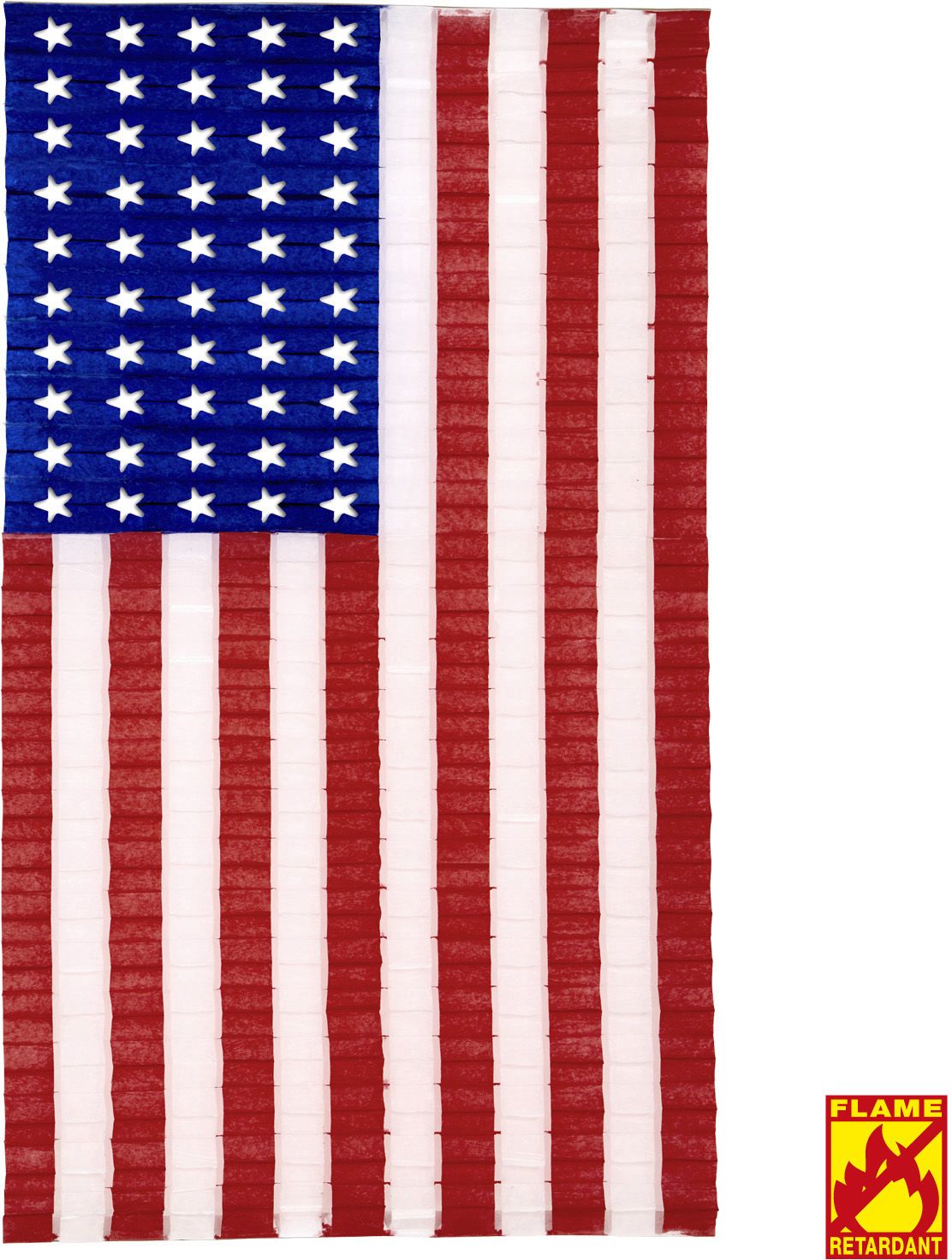 Geplooide amerikaanse vlag