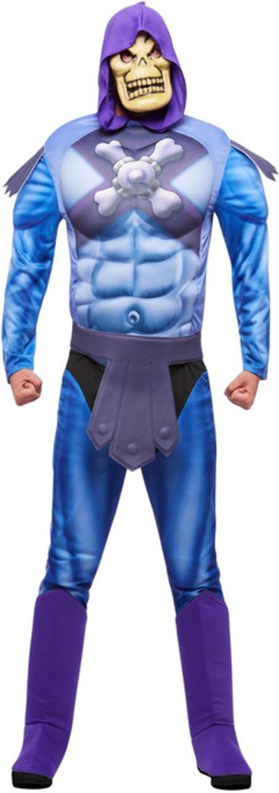 Gespierde Skelet Kostuum Mannen Blauw