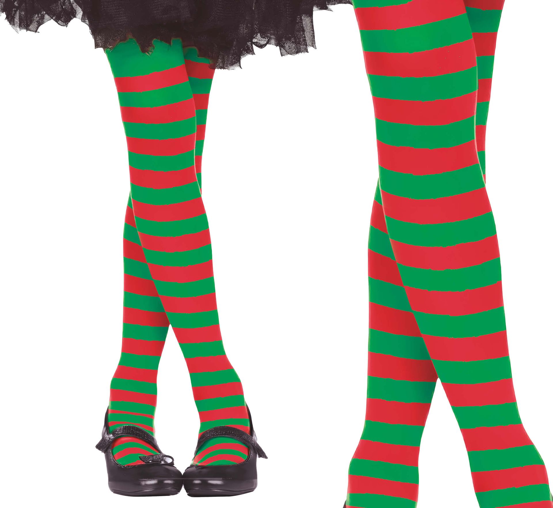 Gestreepte kindermaillot rood groen
