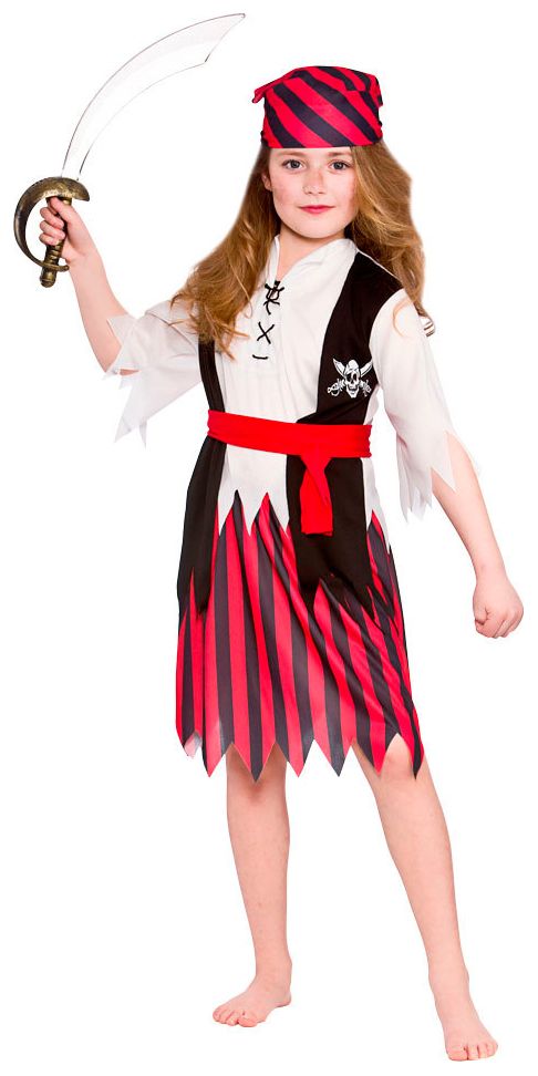 Gestreepte piraten jurk meisjes