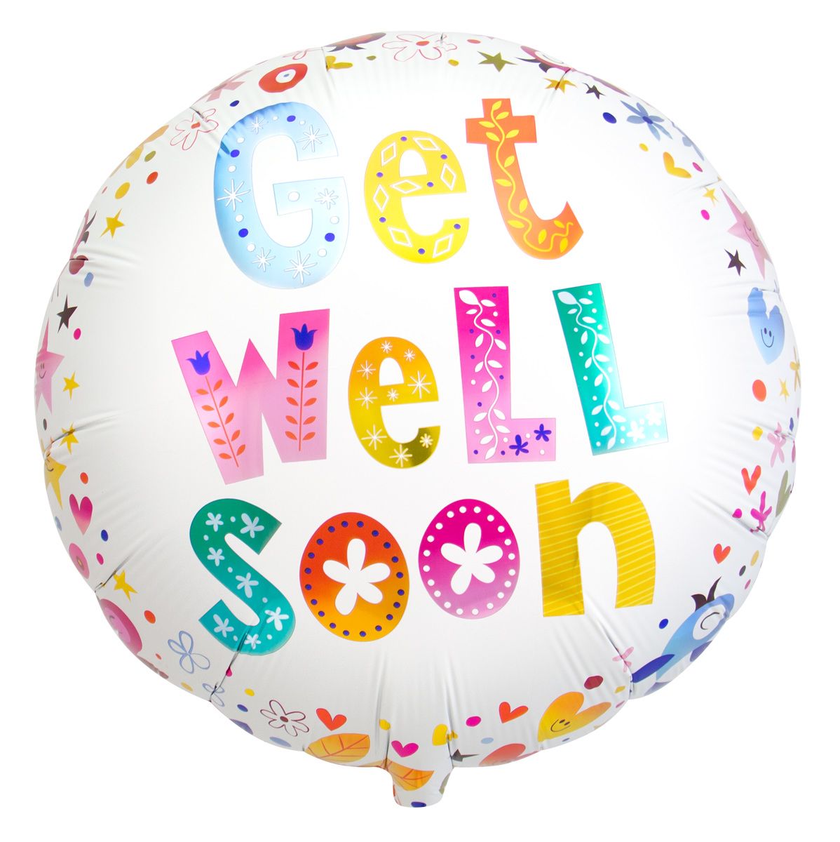 Get well soon bloemen folieballon