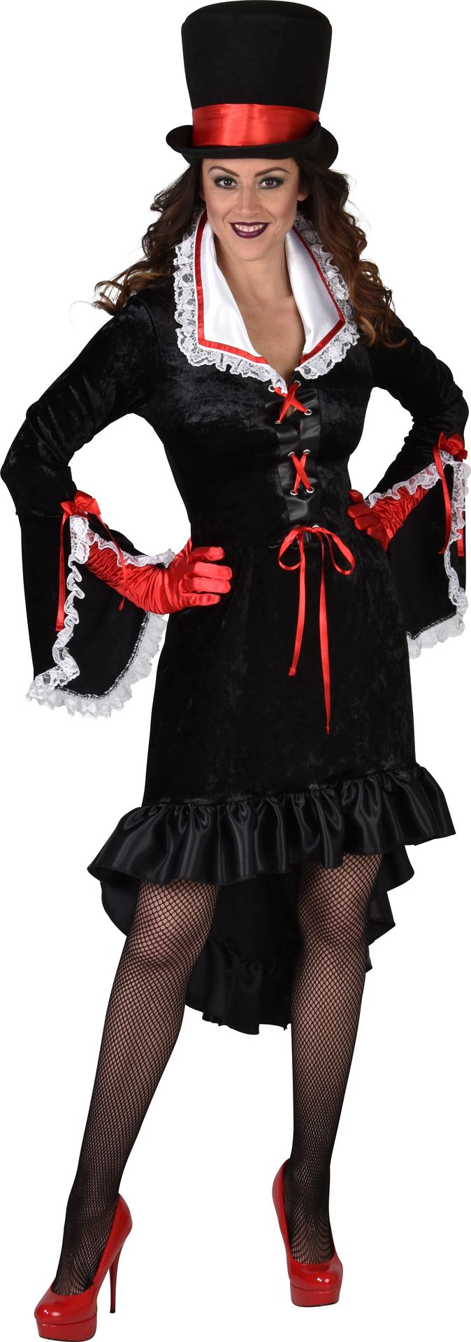 Getailleerde jurk halloween zwart
