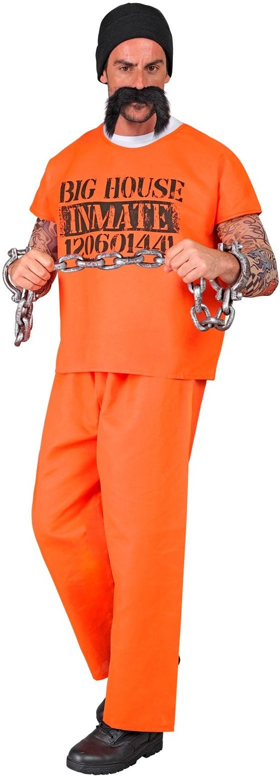 Gevangenis Outfit Carnaval Oranje Mannen