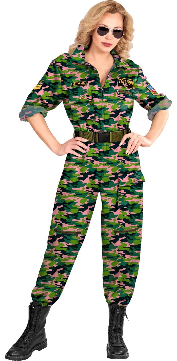 Gevechtspiloot camouflage overall vrouwen
