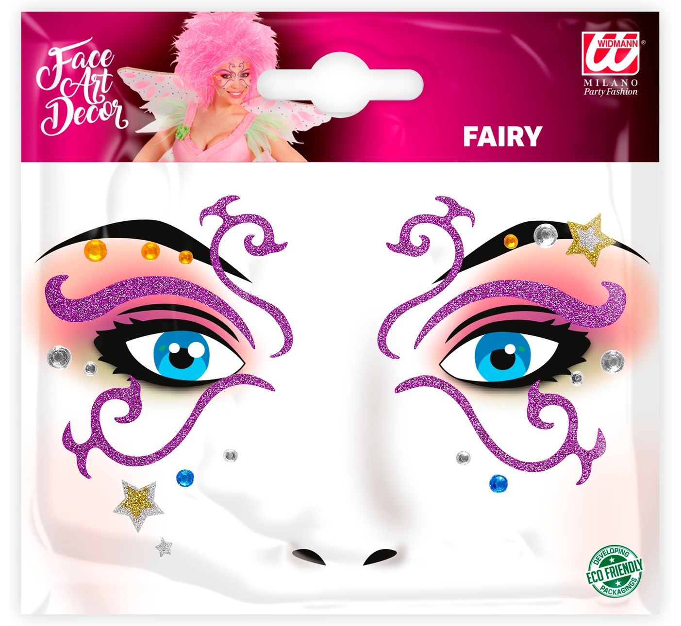 Gezicht glitter stickers betoverende fee