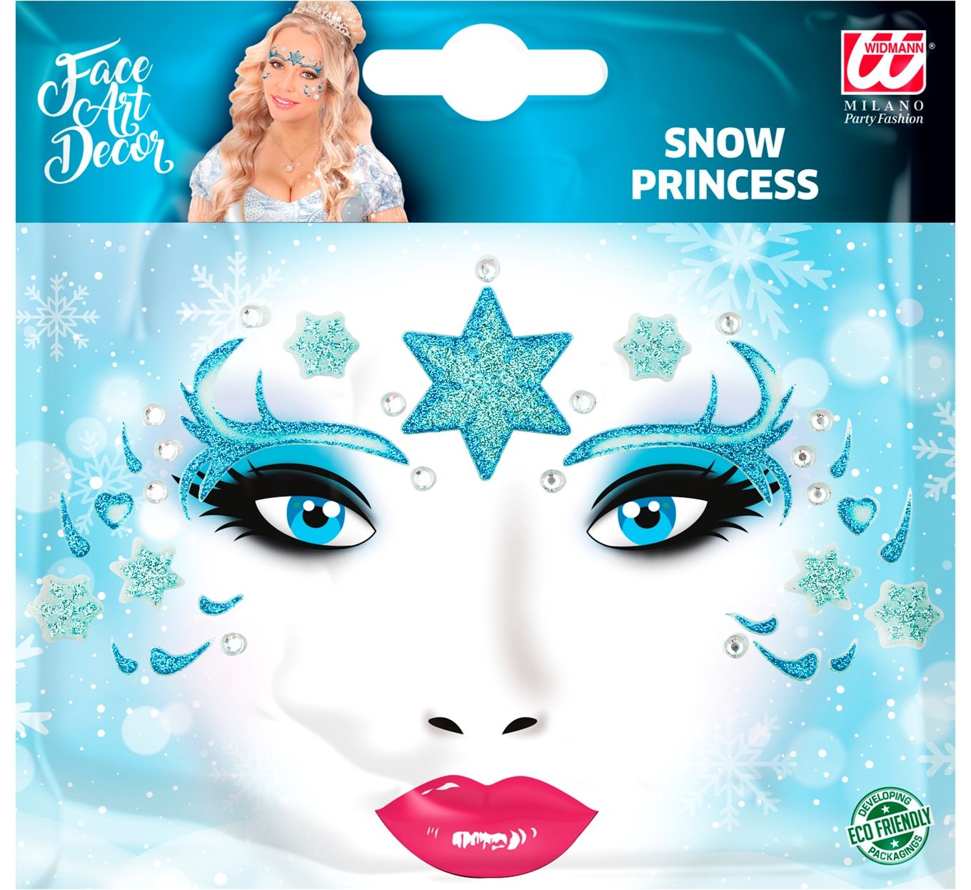 Gezicht glitter stickers frozen ijsprinses