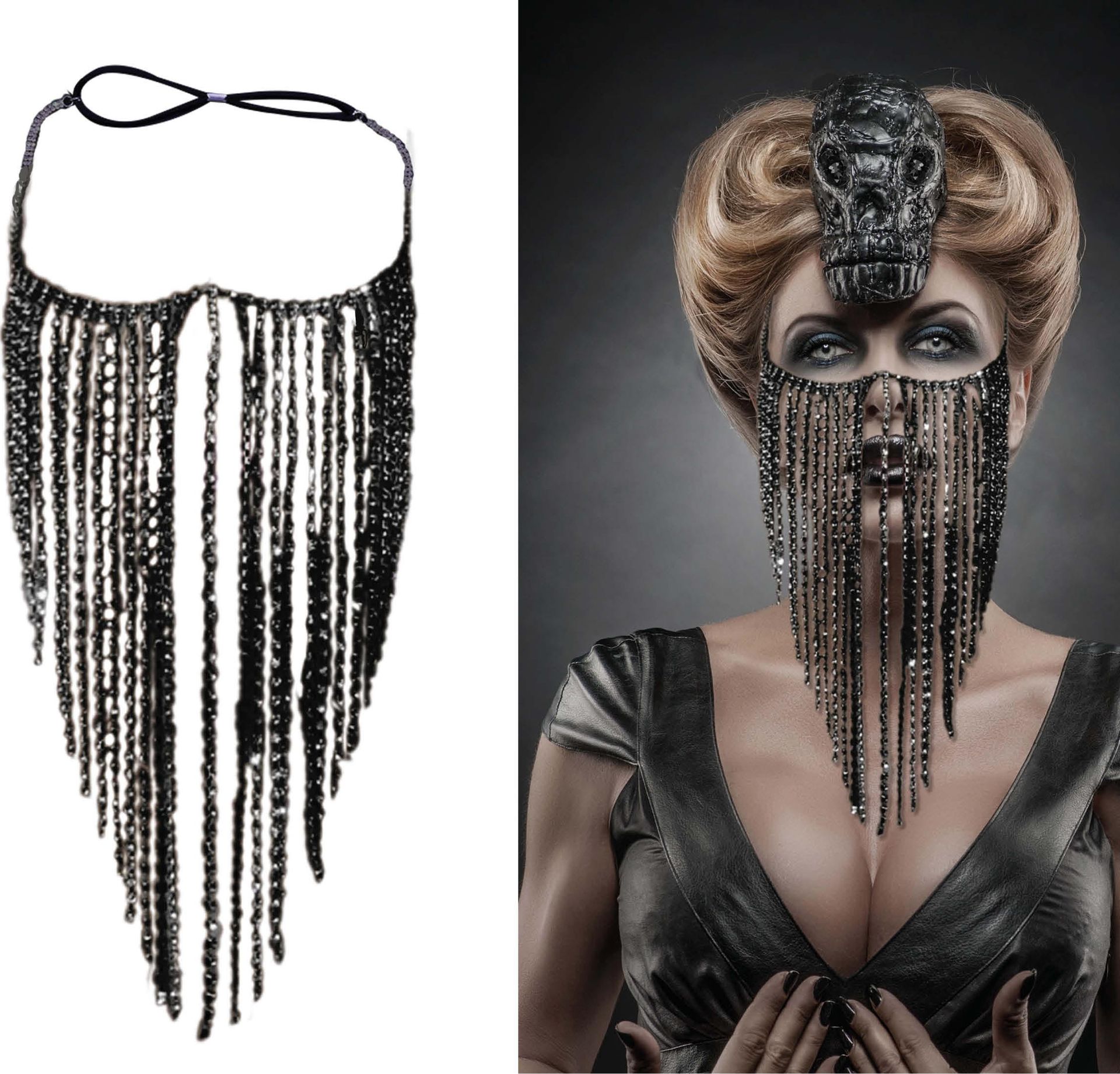 Gezichtketting met franjes