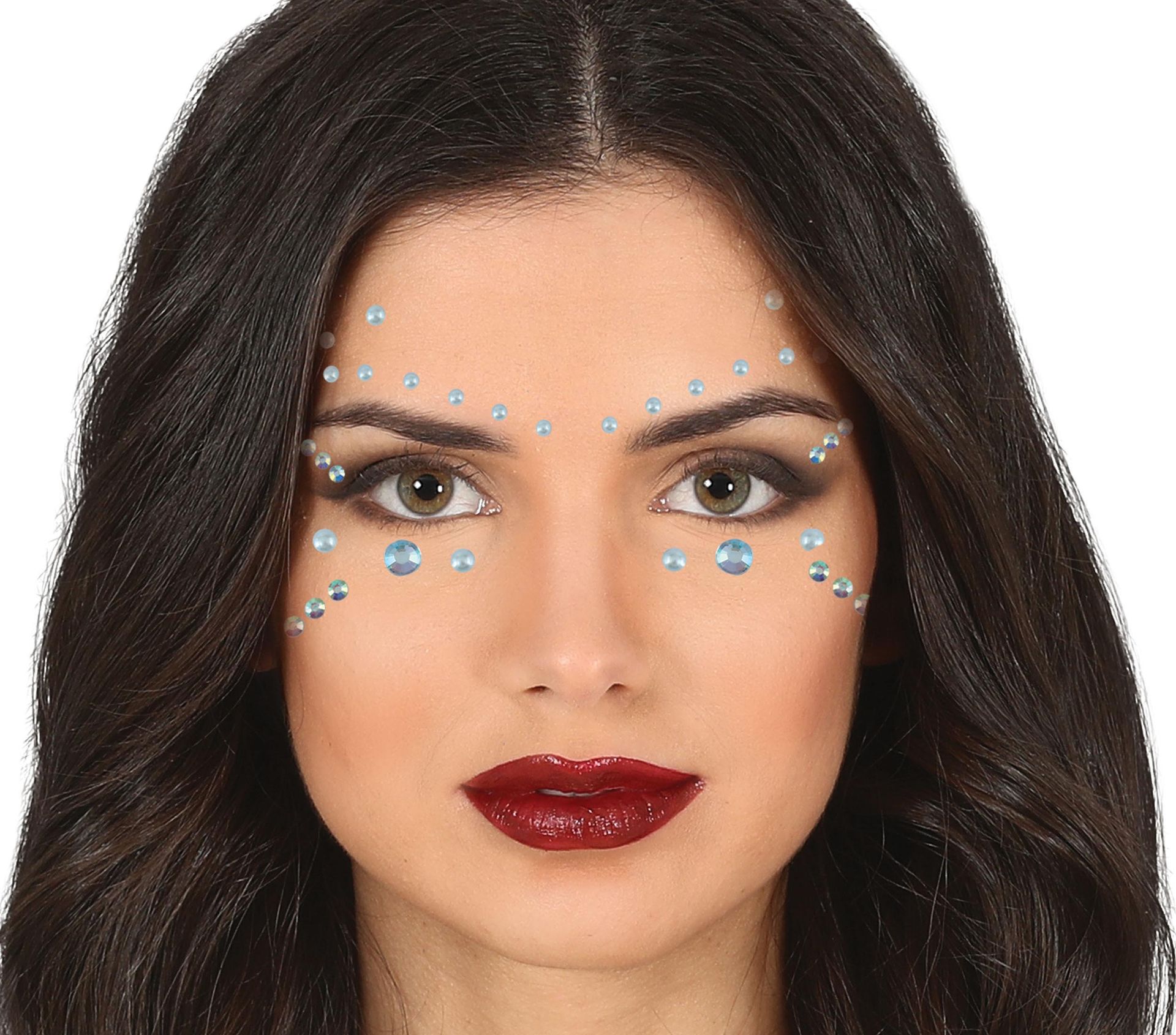 Gezichtsjuwelen Blauw Zilver