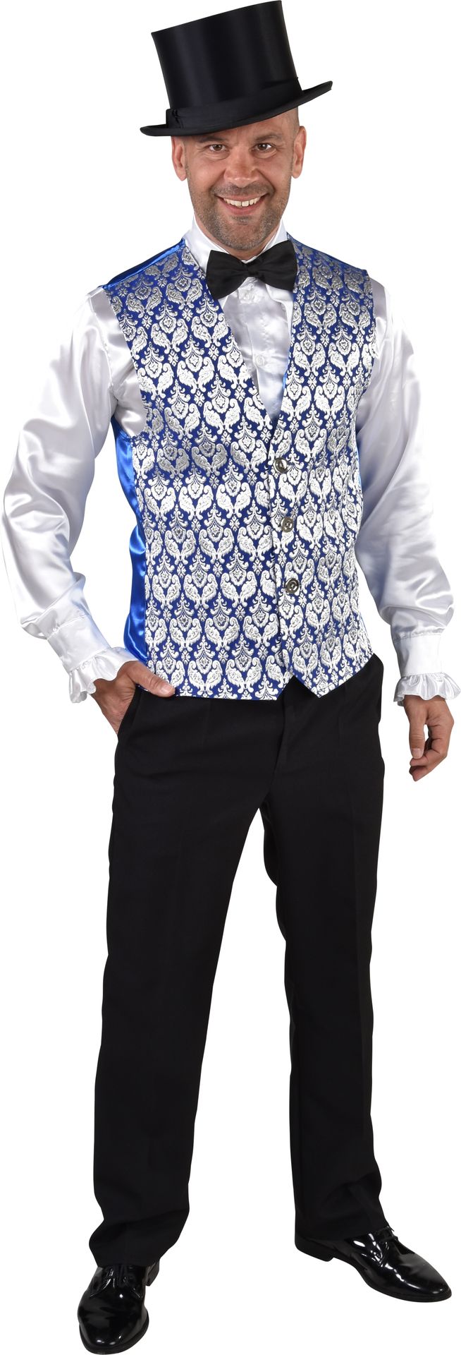 Gilet man zilver en blauw