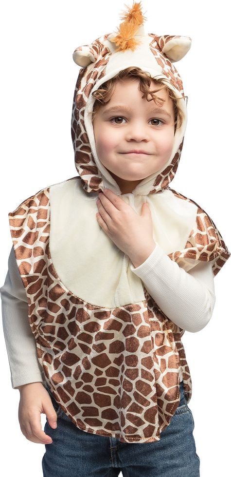 Giraffe Poncho met Afneembare Staart Kinderen