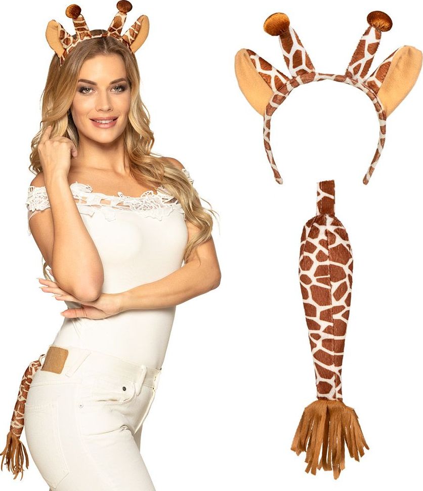 Giraffe tiara met staart