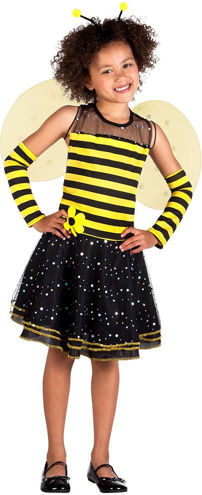 Glitter bijen outfit meisje