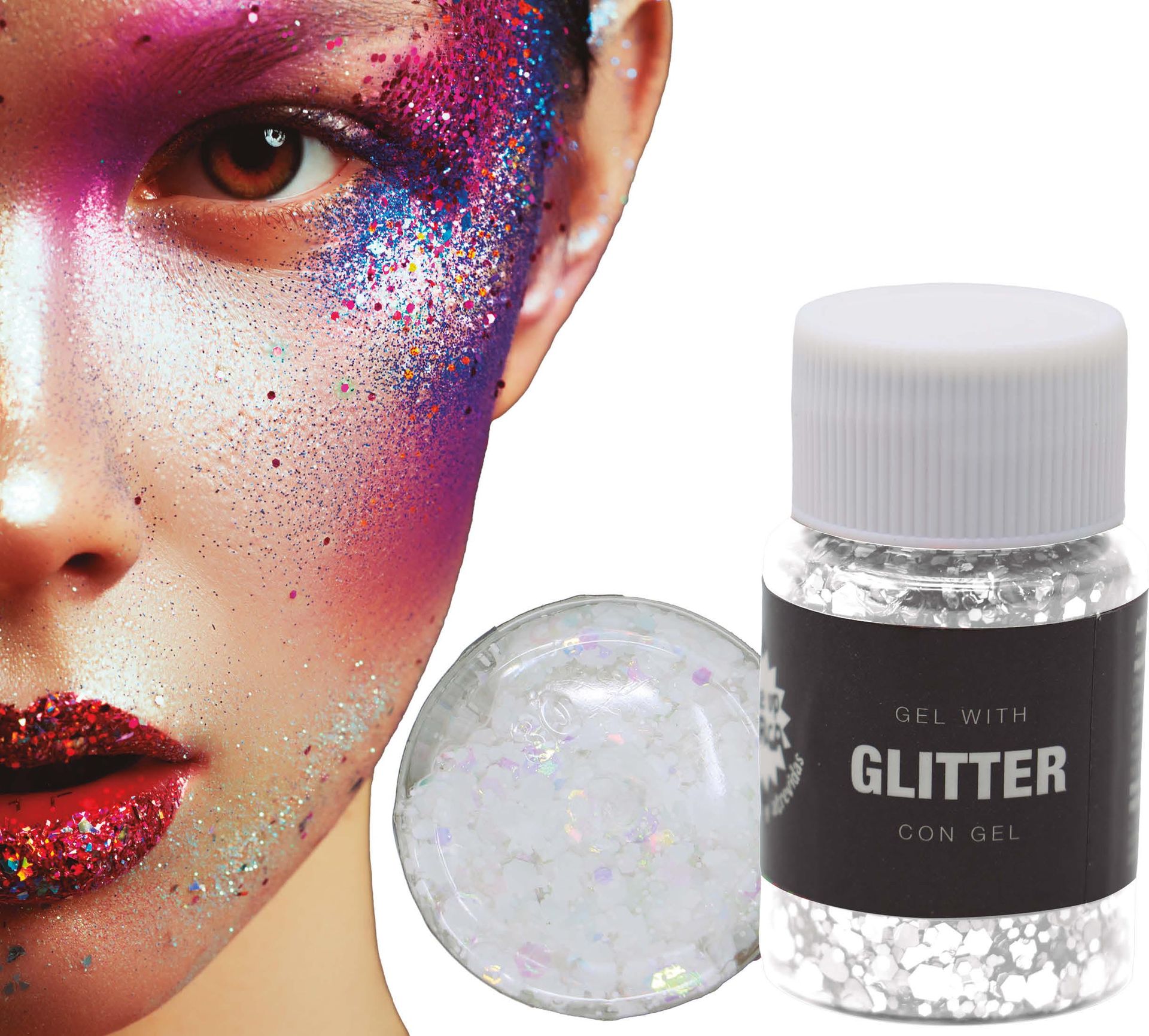 Glitter gel wit 20g