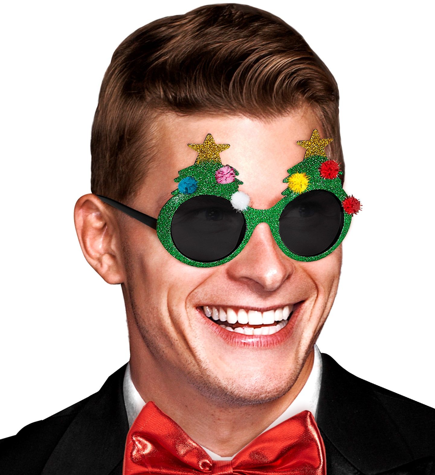 Glitter kerstboom bril