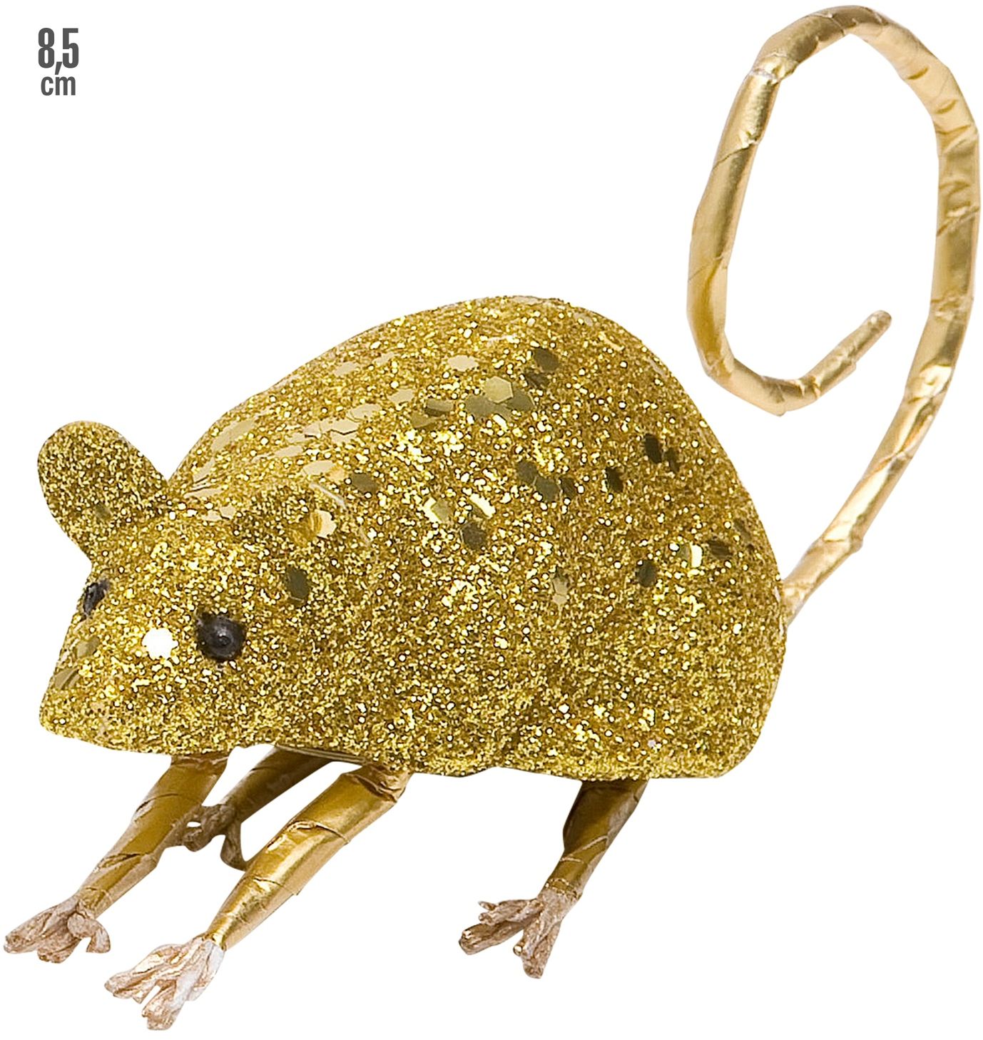 Glitter muis goud