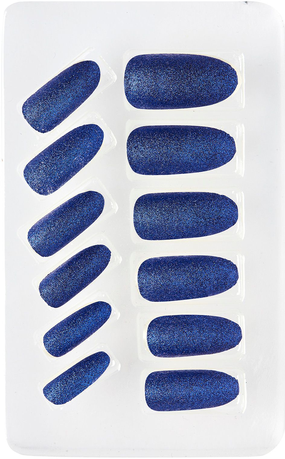 Glitter nagels blauw