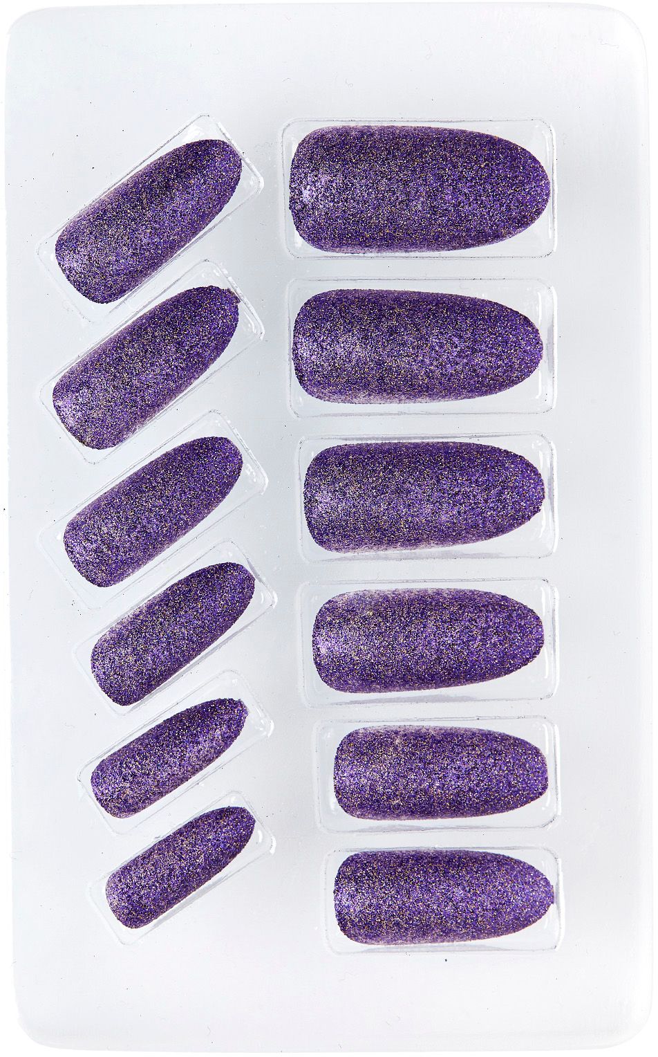 Glitter nagels paars