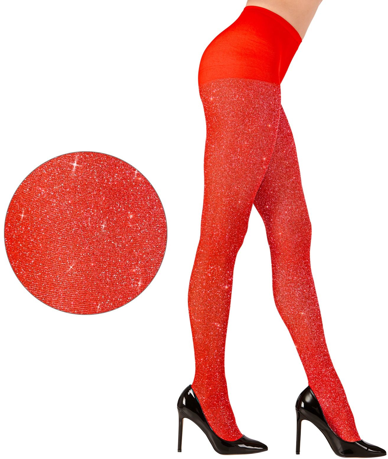 Glitter panty rood