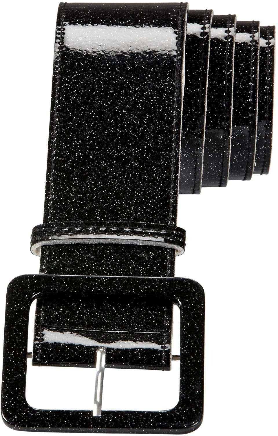 Glitter riem dames zwart