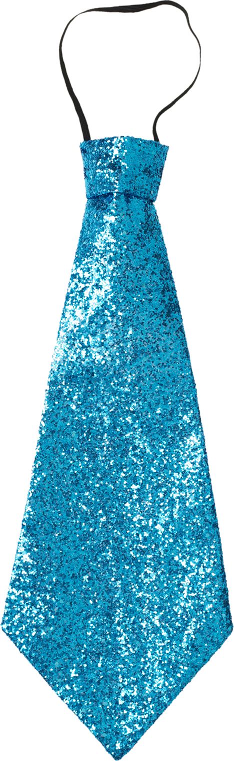 Glitter stropdas blauw