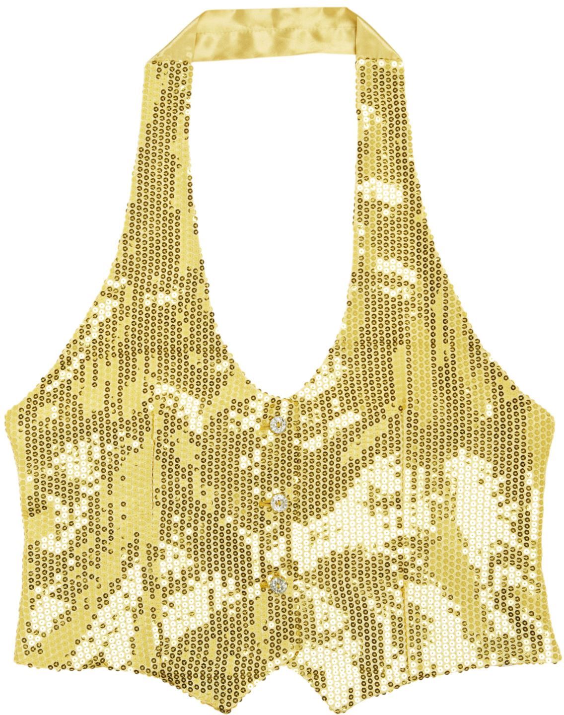 Glitter top goud