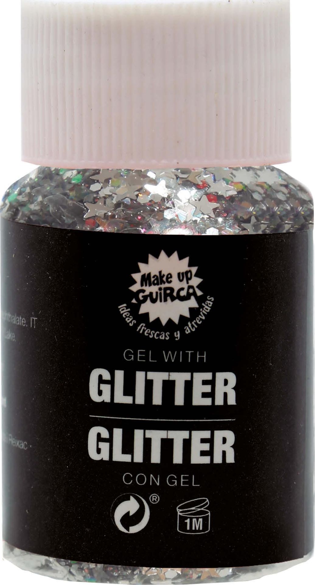 Glittergel zilveren sterretjes