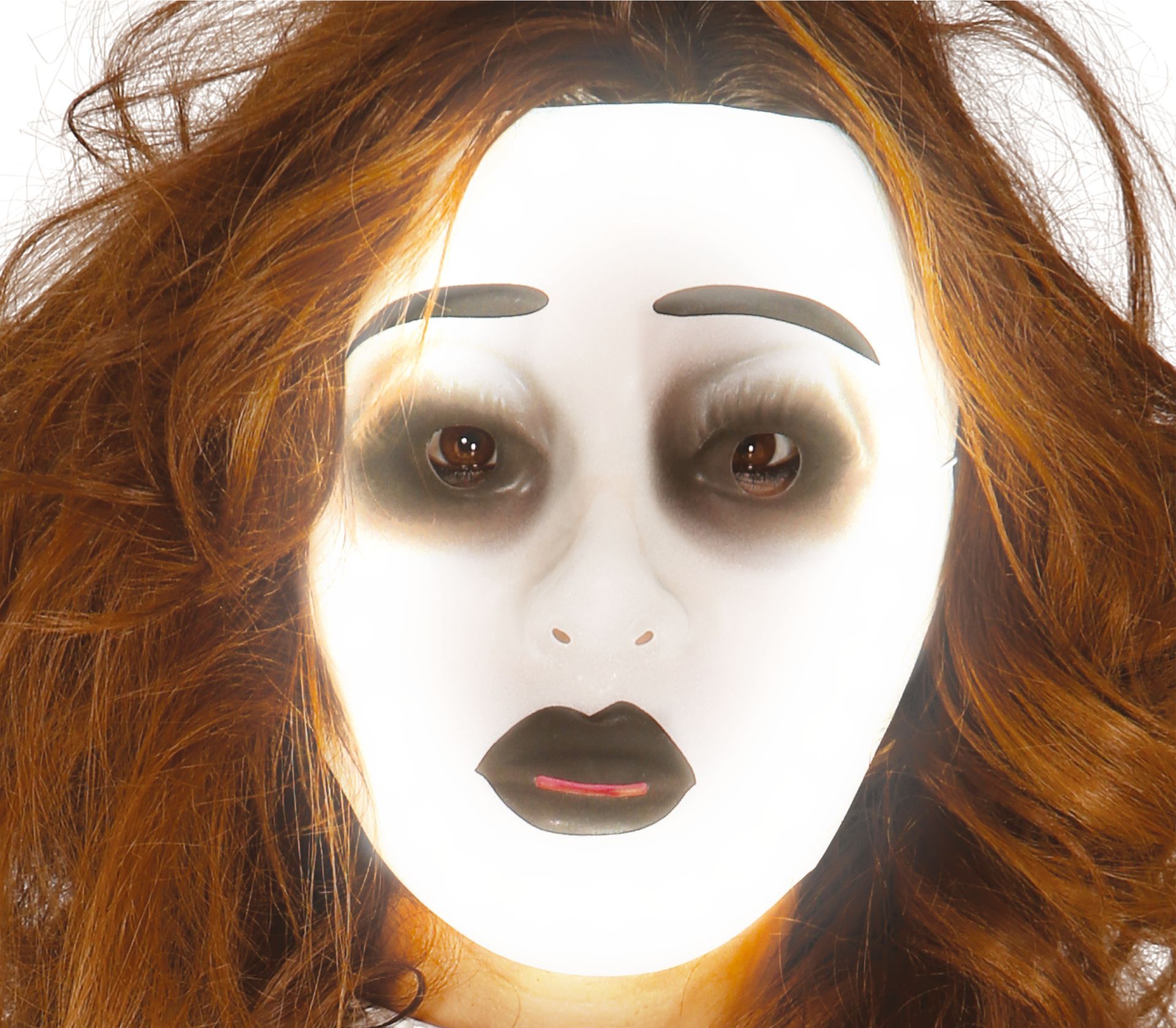 Glow in the dark horror masker vrouw