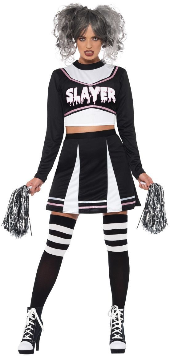 Gothic cheerleader pakje zwart