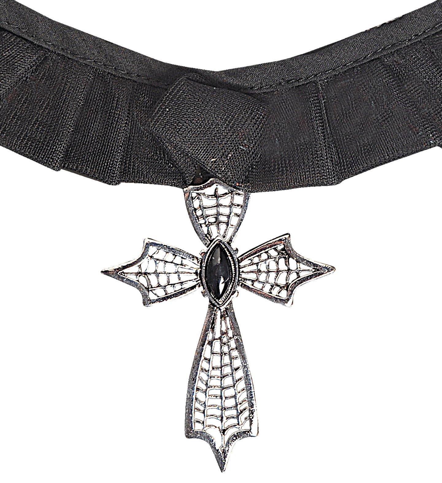 Gothic choker met kruis