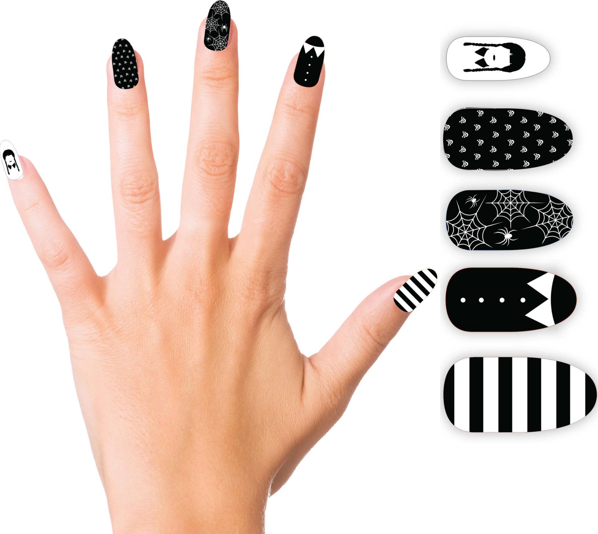 Gothic girl nep nagels halloween
