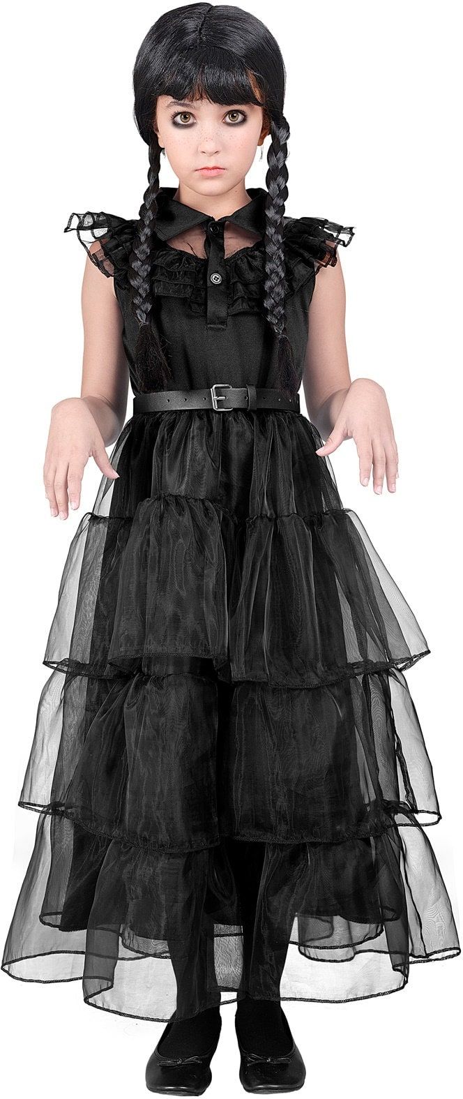 Gothic Kostuum Zwart Meisjes Wednesday Addams