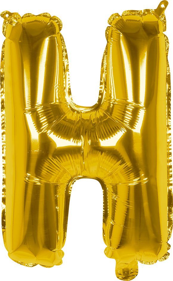 Gouden ballon letter H