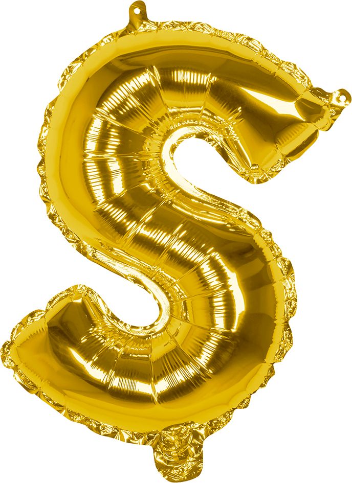 Gouden ballon letter S
