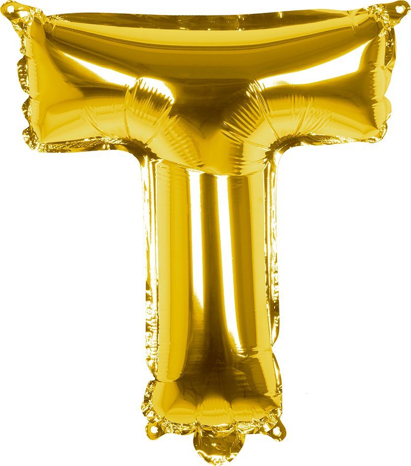 Gouden ballon letter T