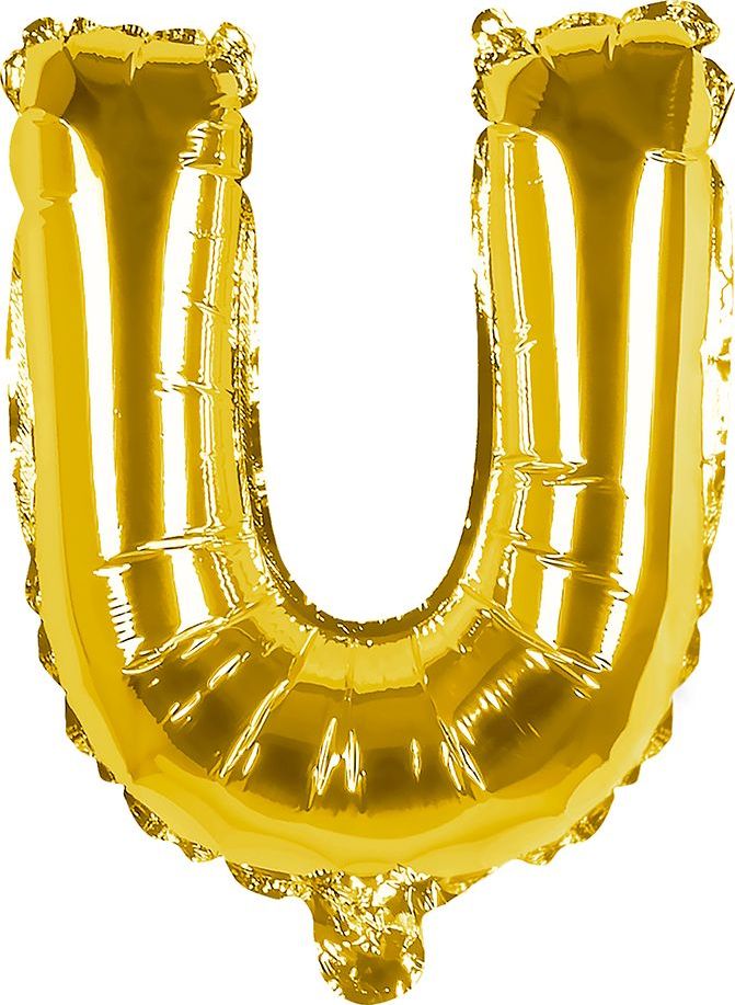 Gouden Ballon Letter U