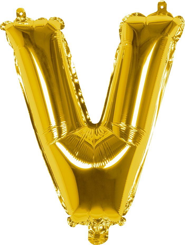 Gouden ballon letter V