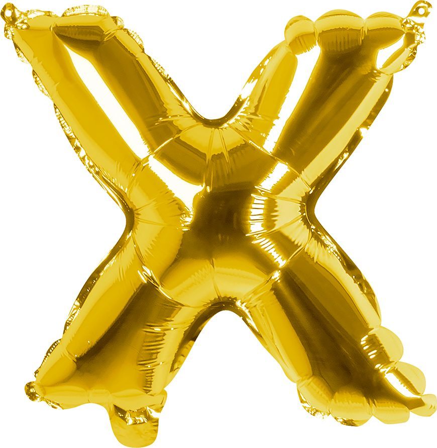 Gouden ballon letter X