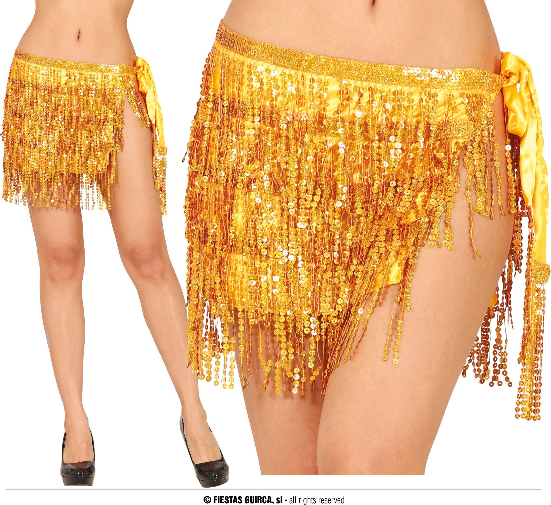 Gouden Buikdanseres Rok Pailletten