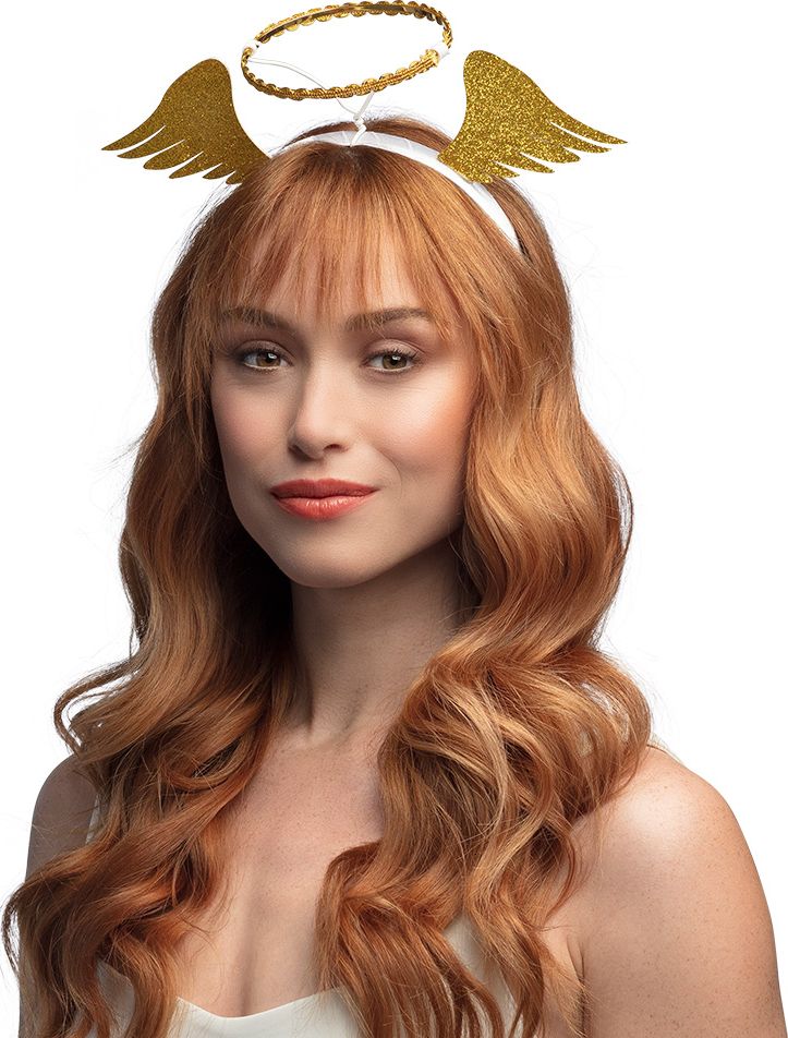 Gouden Engel Vleugels met Halo Tiara