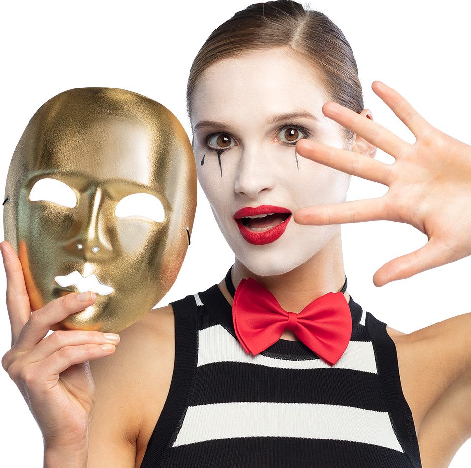 Gouden Gezichtsmasker Mime