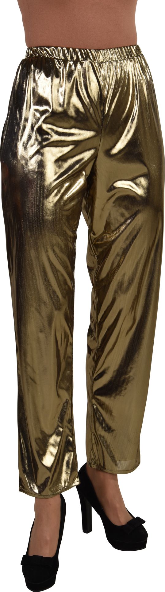 Gouden glimmende broek vrouwen