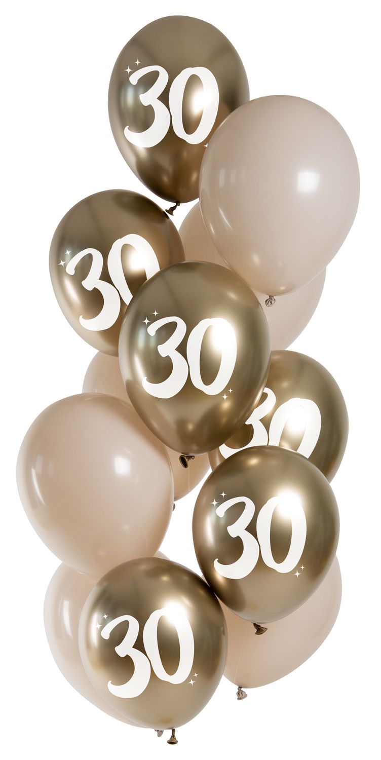 Gouden latte ballonnen 30 jaar