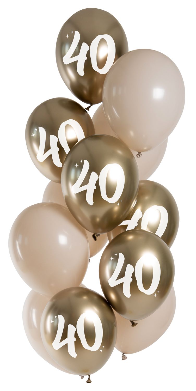 Gouden latte ballonnen 40 jaar