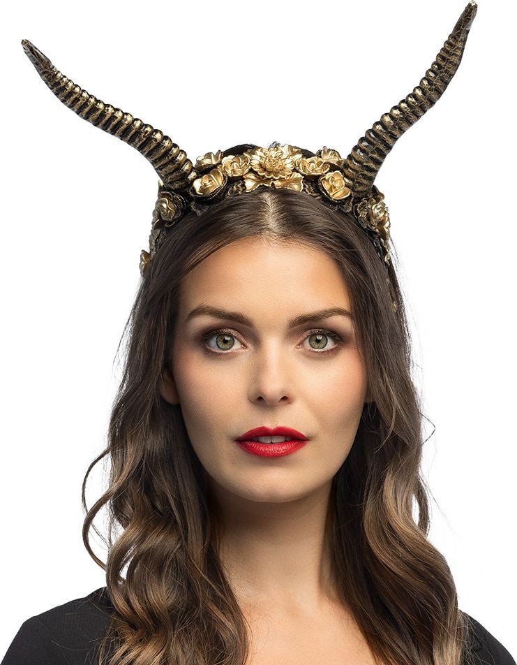 Gouden Luxe Demonen Horens Tiara