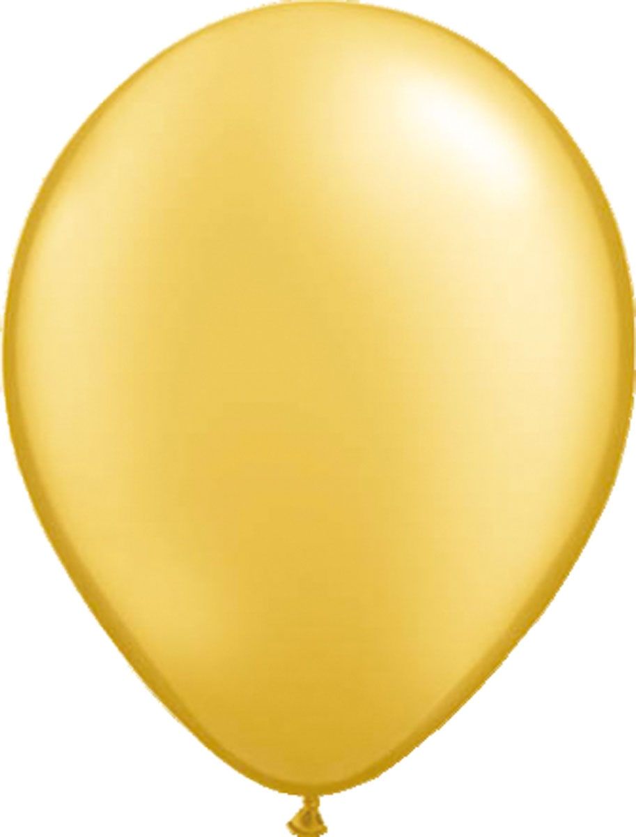 Gouden metallic ballonnen 100 stuks