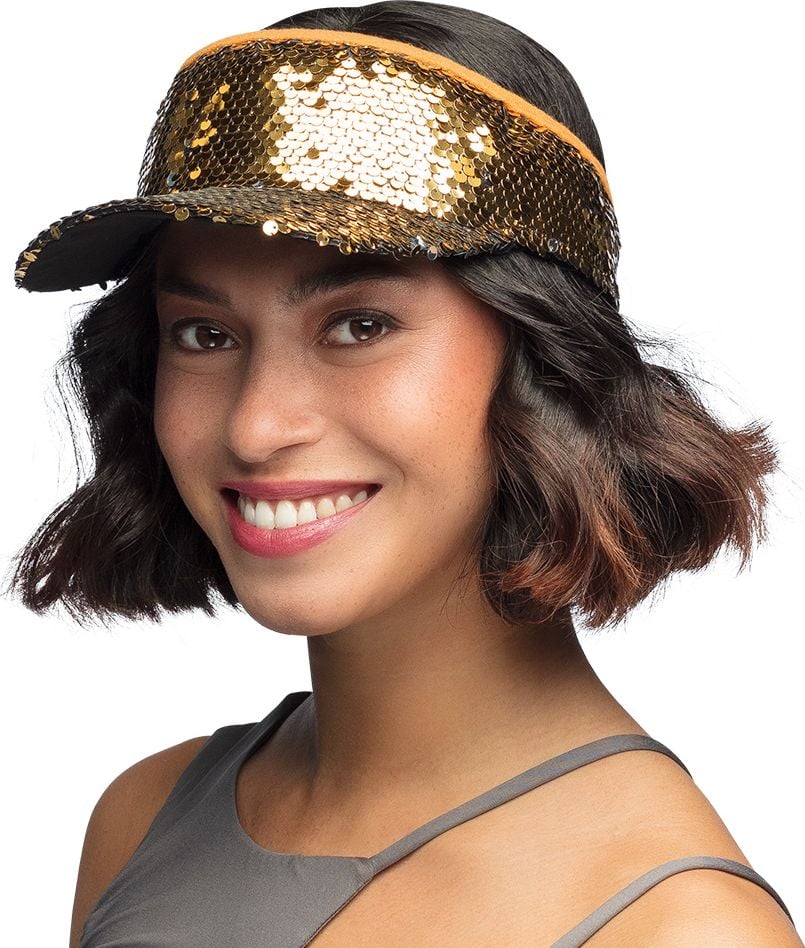 Gouden Pailletten Zonneklep